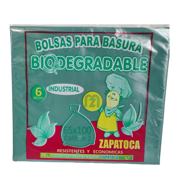 Bolsa Para Basura Industrial Verde 65 x 100 Zapatoca 6 und