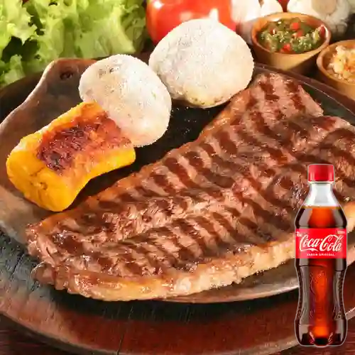 Punta de Anca a la Brasa 350Grs. + Cocacola Org 400ml