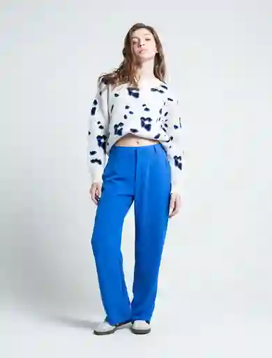 Pantalón Circe Azul Intenso Oscuro Talla 12 431F306 Naf Naf