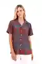 Camisa Wonder Palmeras Terracota XS Mercedes Campuzano