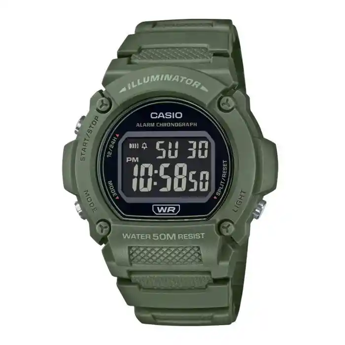Reloj Casio Modelo W 219hc 3b Diseño Deportivo