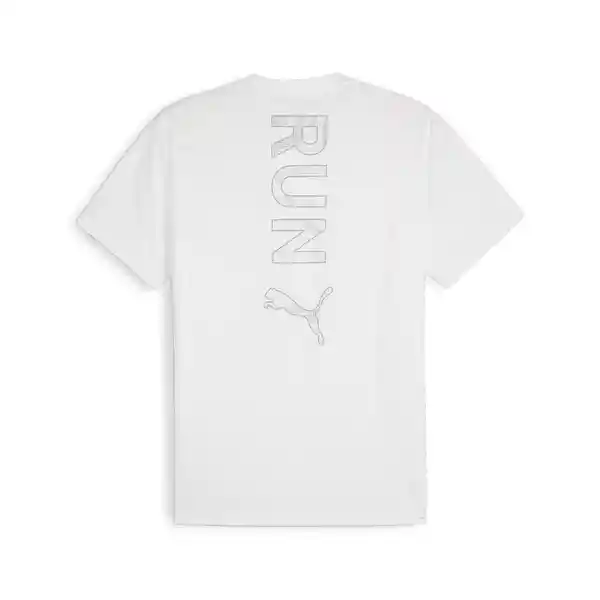 Puma Camiseta Mens Graphic Run Vertical Tee Hombre Blanco S