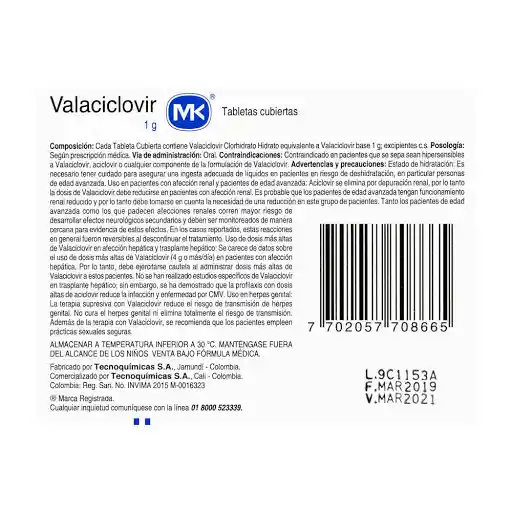 Mk Valaciclovir (1 g)
