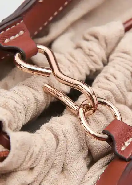 Bolso P Emilia Cuero Talla 99 Mujer Mango
