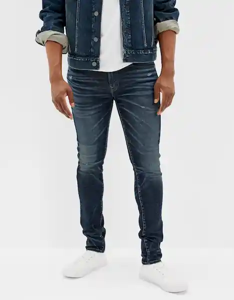 Jean Skinny Hombre Azul Talla 33 x 32 American Eagle