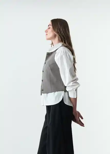 Camisa Mujer Gris Elefante Medio Talla M 413G056 Naf Naf
