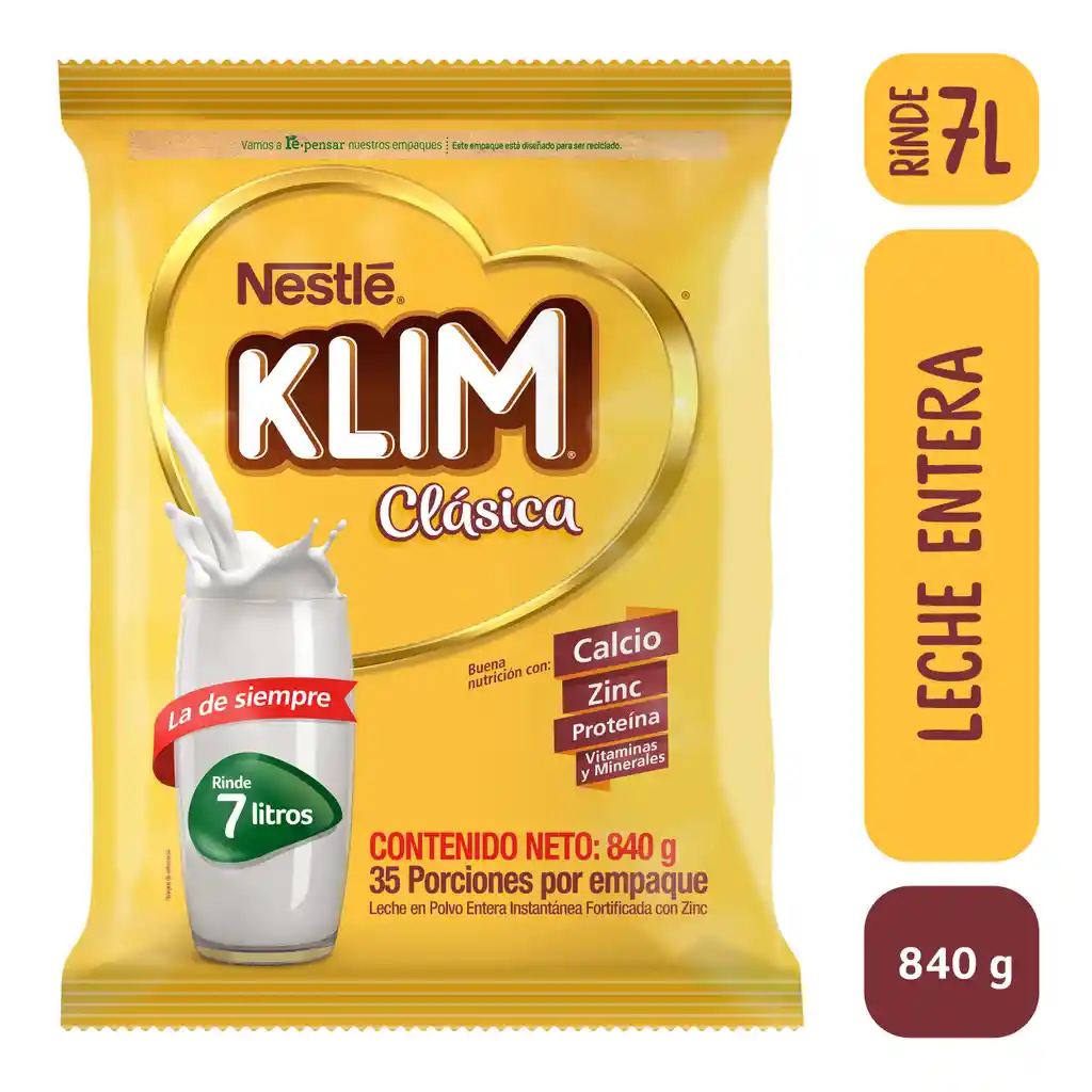 Leche en polvo KLIM Clásica x 840g