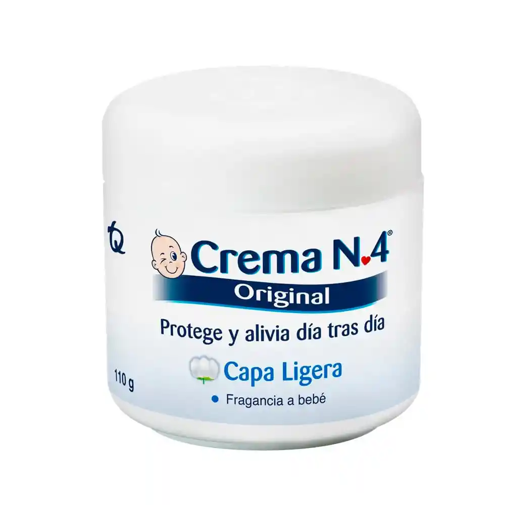  Crema N.4 Crema Antipañalitis Capa Ligera Fragancia a Bebé