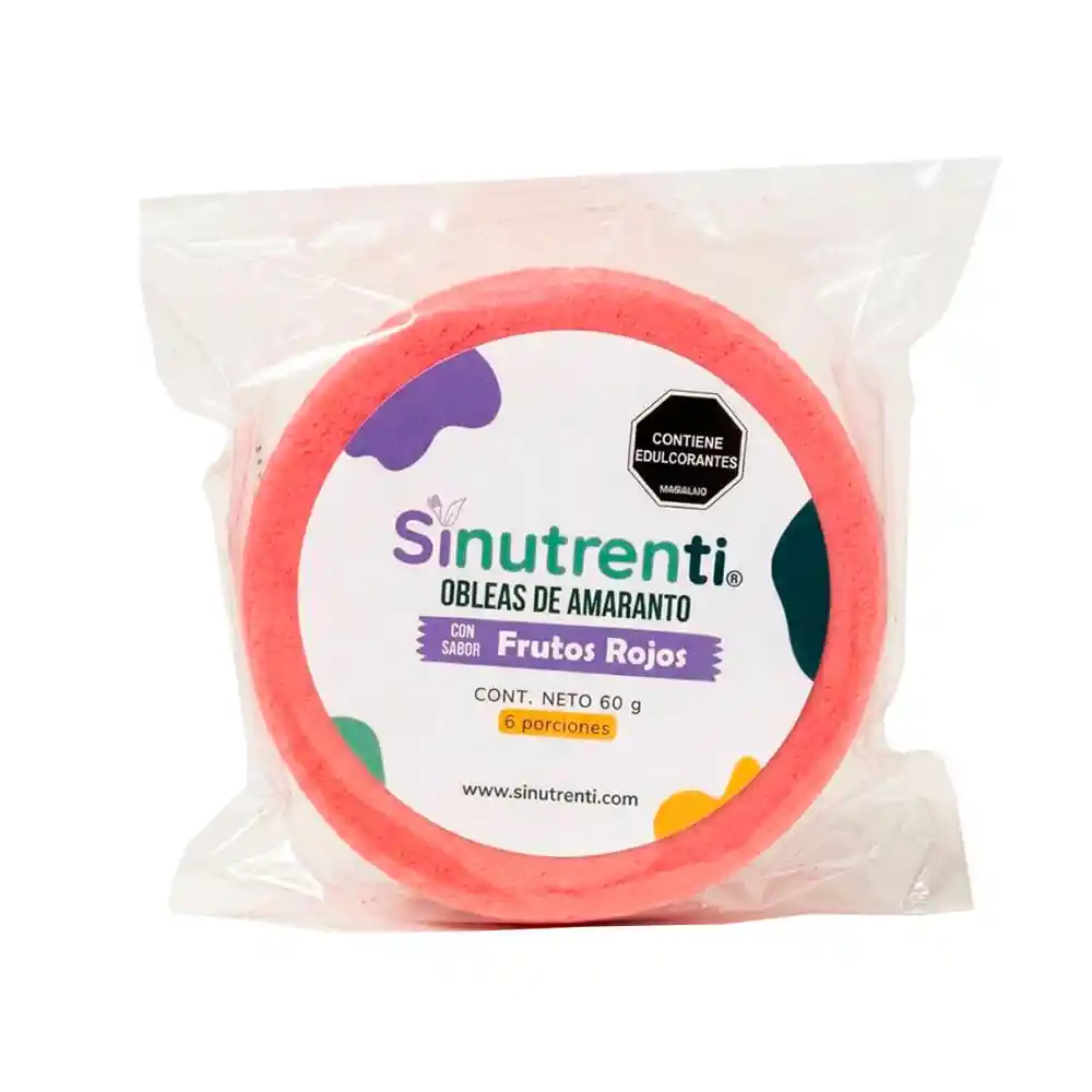 Obleas de Amaranto Sinutrenti Frutos Rojos Paquete