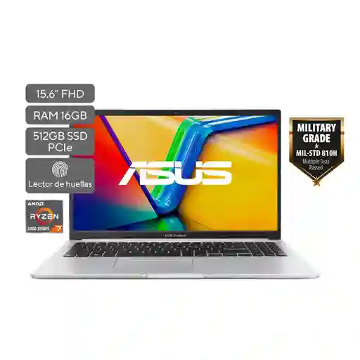 Computador Portátil Asus Vivobook 15.6 Pulgadas Amd Ryzen 7 512 Gb Ssd 16 Gb Ddr4 Lector de Huellas M1502ya-nj693w