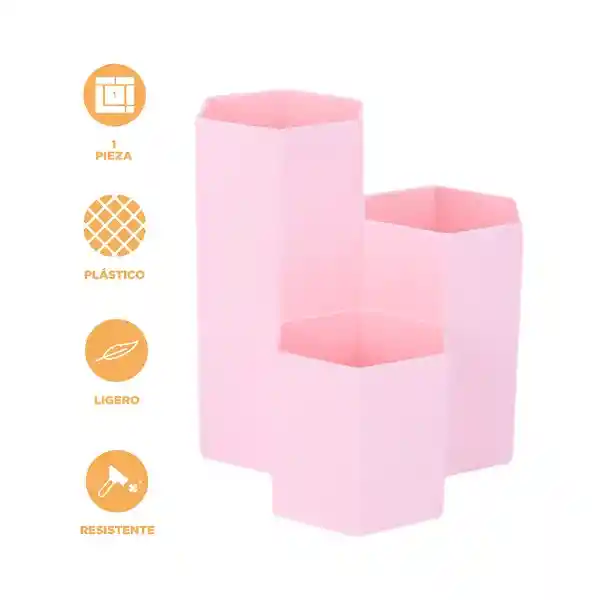 Portalápiz de 3 Ranuras Mori Girl Rosa Miniso