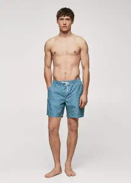 Traje del Bañador Geo Agua Talla L Hombre Mango