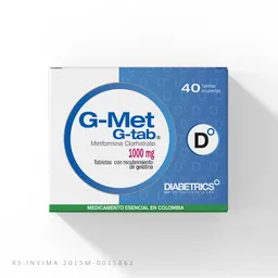 G-Tab Antidiabético en Tabletas Recubiertas