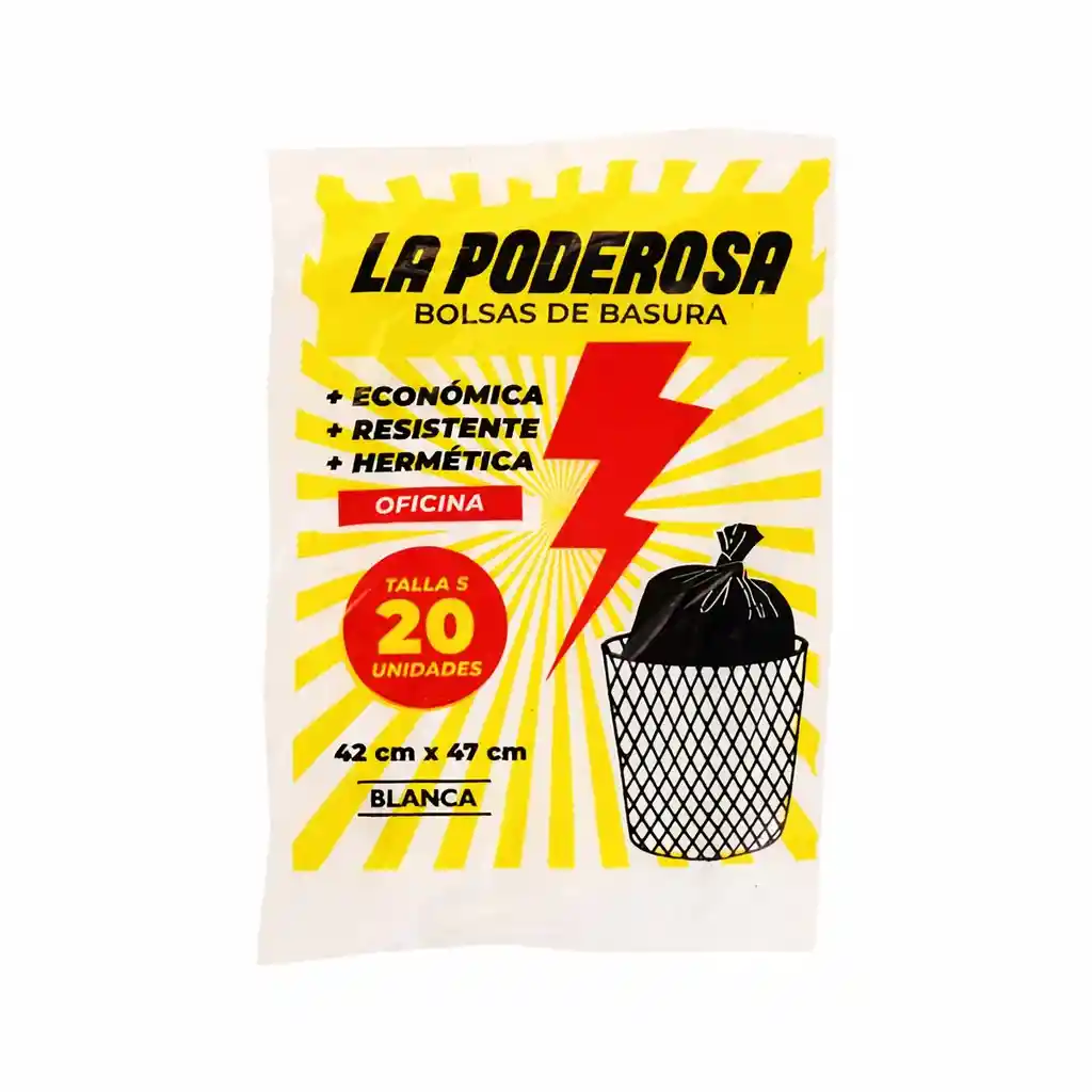 La Poderosa Bolsa Basura Talla S 42 x 47