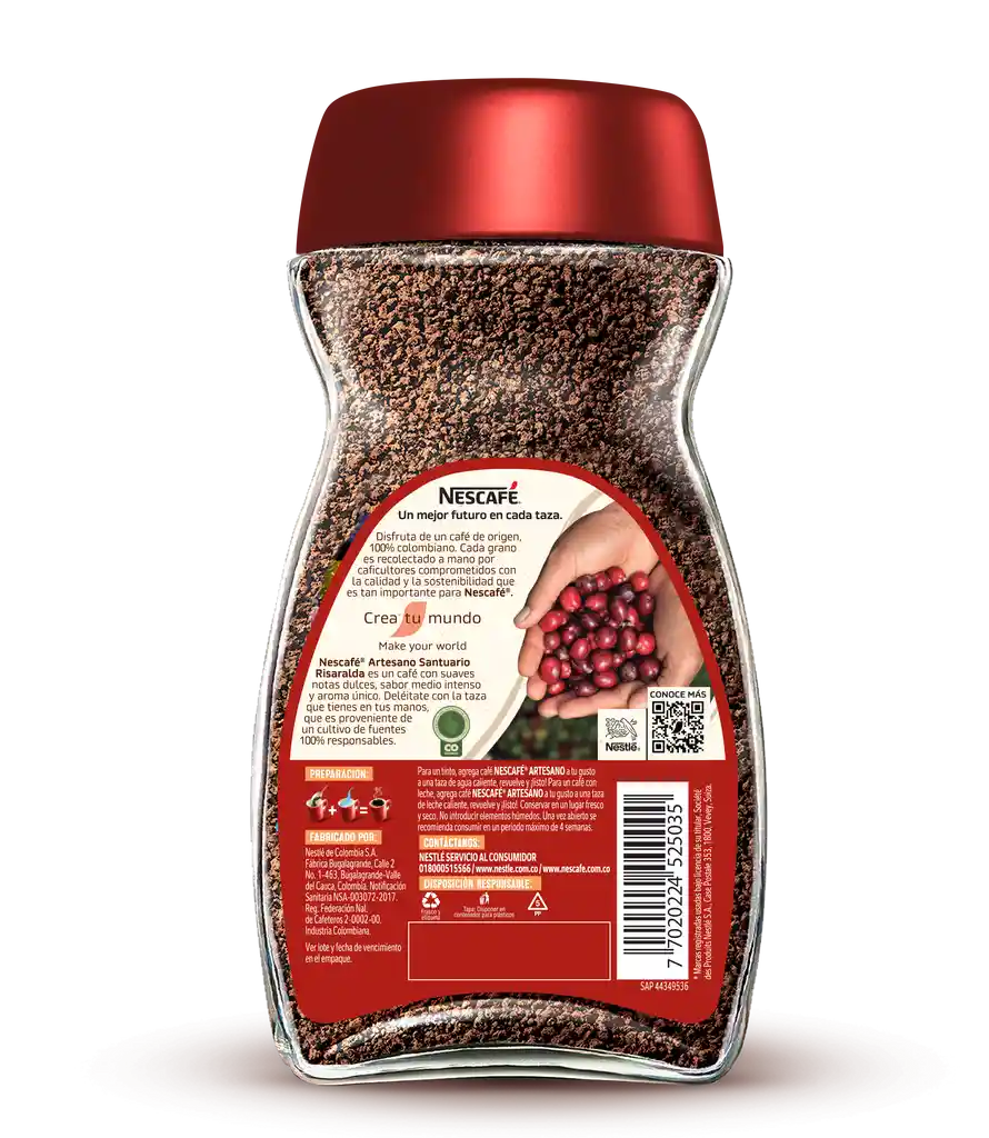 Café instantáneo NESCAFÉ Artesano Santuario x 150g