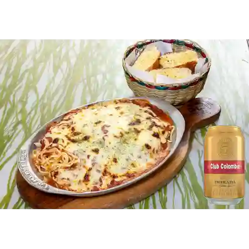 Combo Spaguetti Mixto + Club col. Dorada Lta 330ml