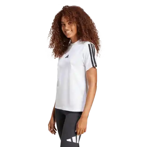 Adidas Camiseta W 3S Manga Corta Lifestyle de Mujer Blanco T M