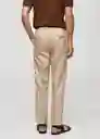 Pantalón Sorbet Beige Talla 38 Hombre Mango