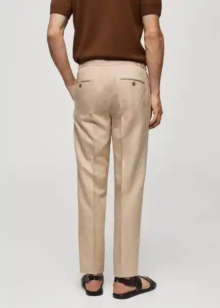 Pantalón Sorbet Beige Talla 38 Hombre Mango