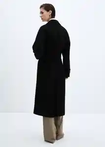 Abrigo Verdi Negro Talla 18 Mujer Mango