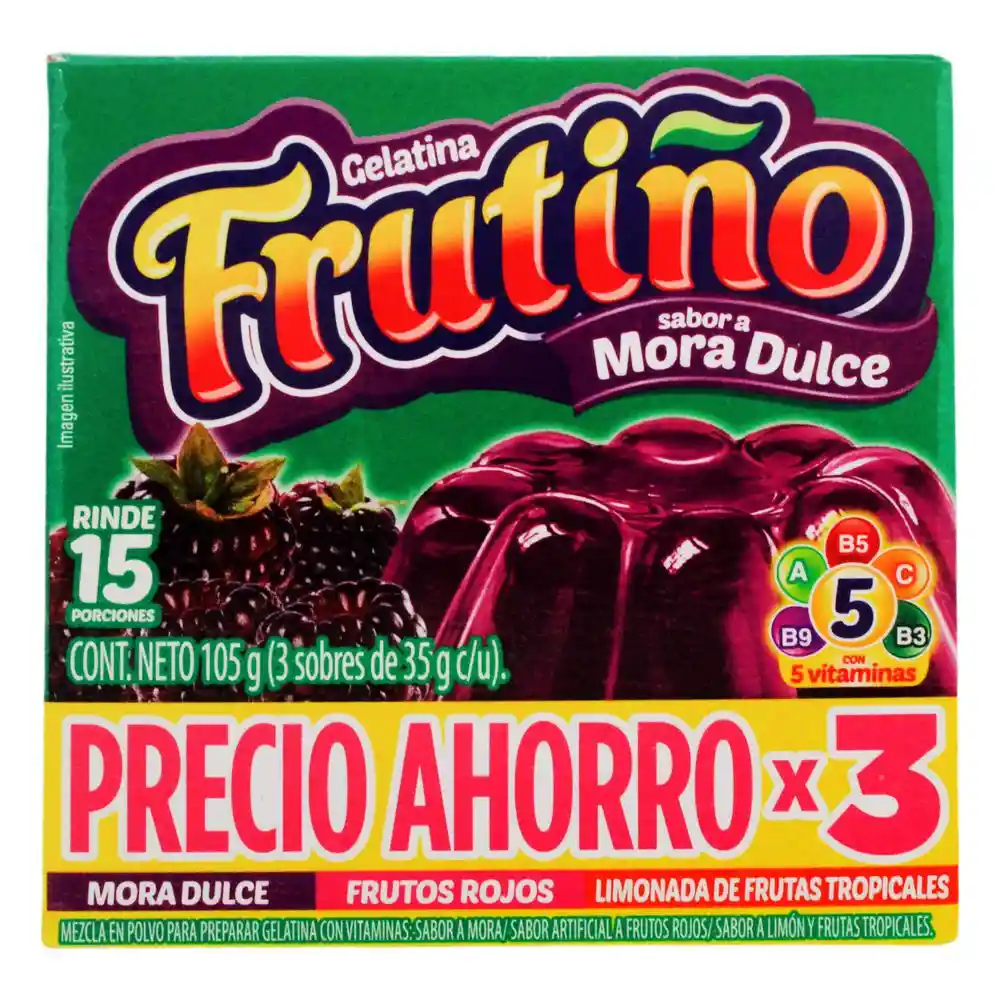 Frutiño Gelatina en Polvo Surtido