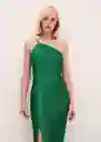 Vestido Flecha Verde Talla S Mujer Mango