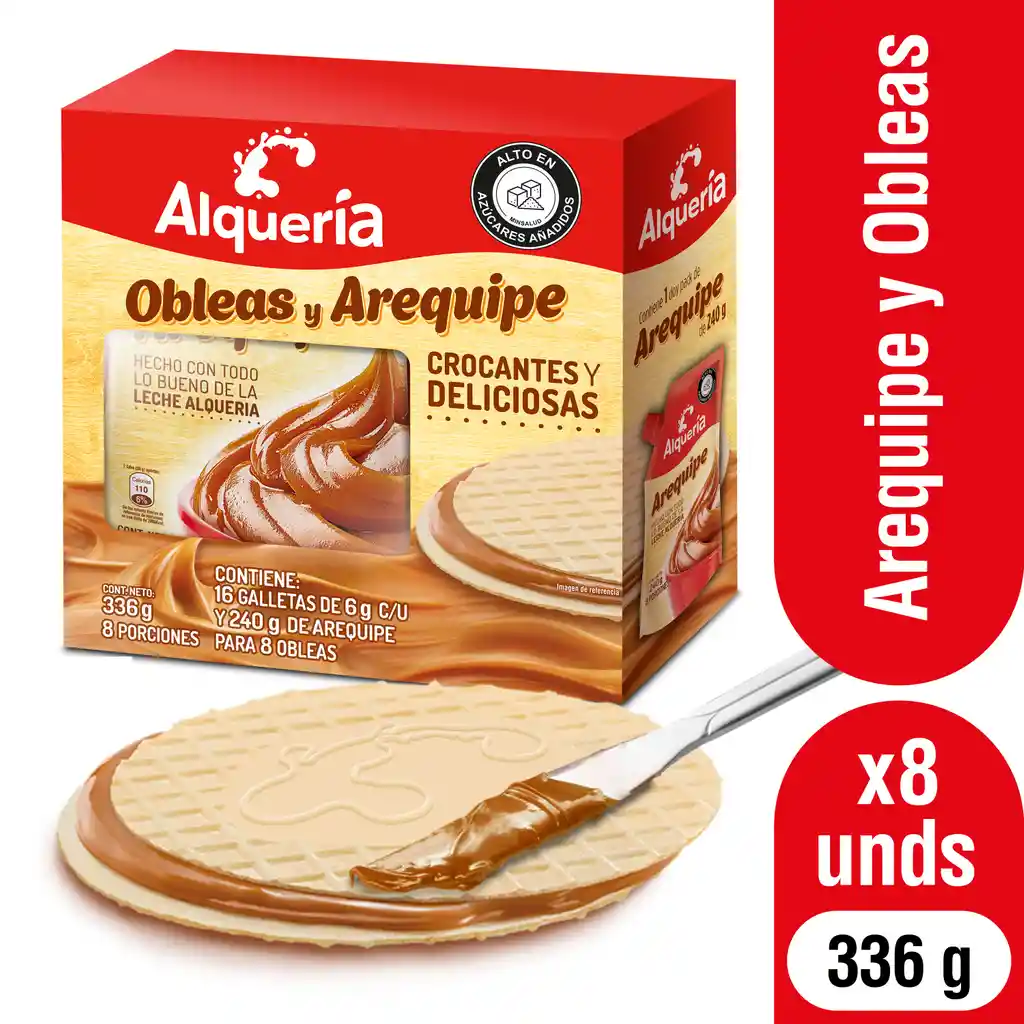 Alquería Oblea y Arequipe Crocantes y Deliciosas