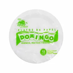 Domingo Plato de Papel 7" Mediano