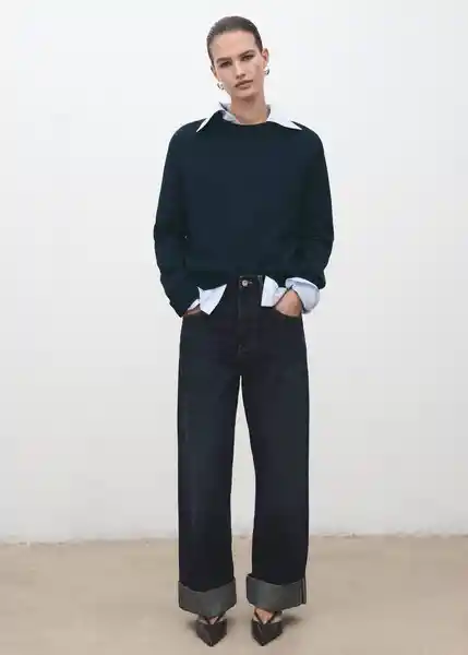 Jersey Monkey Navy Talla L Mujer Mango