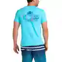Camiseta Manga Corta Aqua Coast Hombre Azul -l