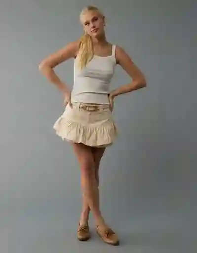 Falda Mujer Blanco Talla: 8 5060106 American Eagle