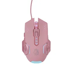 Mouse Rosa Con Luces Modelo: Egm S 22033 Miniso