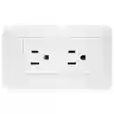 Linea Bk Blanca Incrustar Toma Doble 110-220 (118z-06) (ht20339)