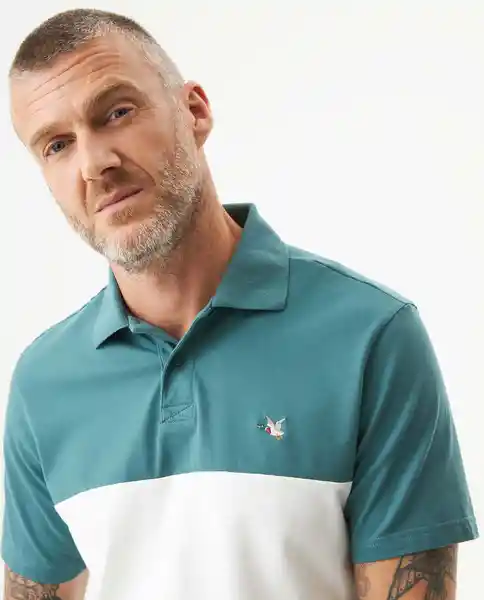 Camiseta Block Polo Verde Anade Oscuro T XL Masculino Chevignon