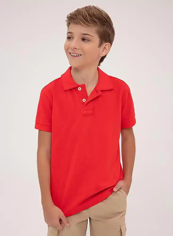 Polos Gef Matt Kd Manga Corta Rojo 16726 4