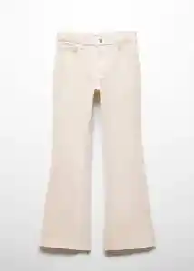 Jean Flare Cut Beige Talla 18 Teen Niñas Mango