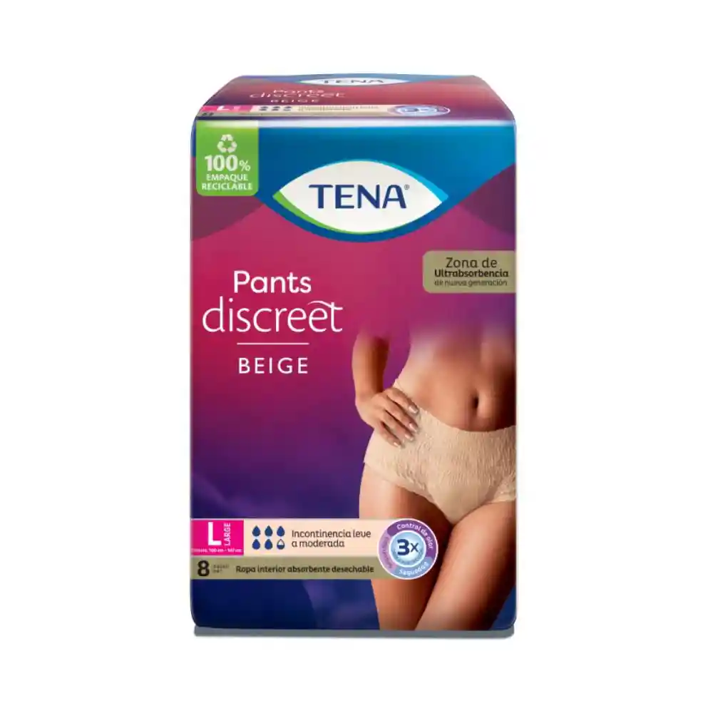 Pañal Pants L Nude Tena