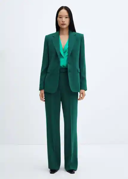 Blazer Americana Iguana Botella Talla S Mujer Mango