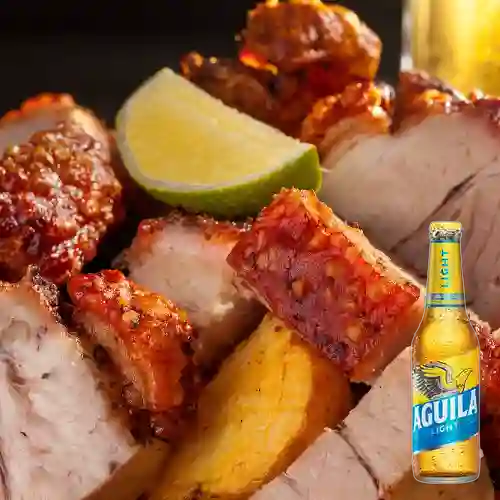 Combo Sr. Chicharrón 300 Gr. + Aguila Light 350 ml