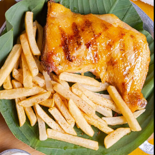 Cuarto pollo al carbon muslo
