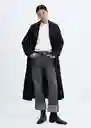 Abrigo Trench Angela Negro Talla 18 Mujer Mango