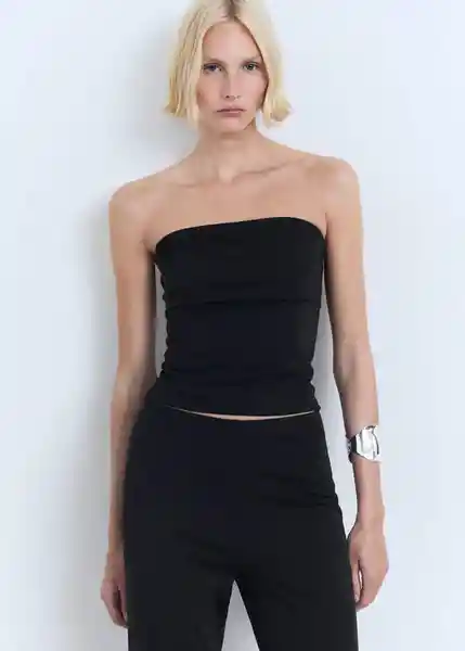 Pantalón Opalo Negro Talla S Mujer Mango