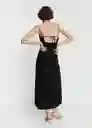 Vestido Maira Negro Talla 18 Mujer Mango