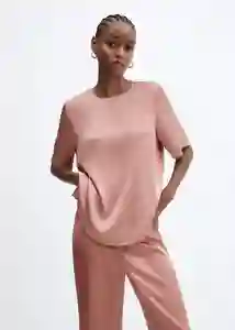 Blusa Massim Rosa Pastel Talla M Mujer Mango