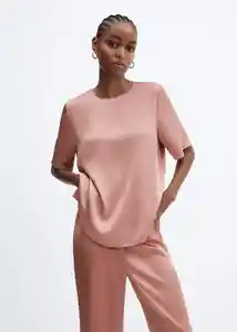 Blusa Massim Rosa Pastel Talla M Mujer Mango