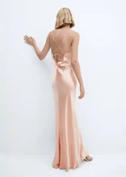 Vestido Mafalda Nude Talla L Mujer Mango