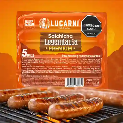 Salchicha legendaria premium