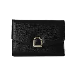 Cartera Para Mujer Con Hebilla Dorada Negro Serie Miniso