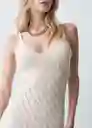 Vestido Mujer Crudo Vainilla Claro Talla S 473G038 Naf Naf