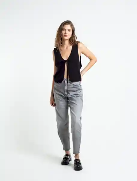  Blusa Tejida Belinda Mujer Negro Puro Talla L Naf-Naf 